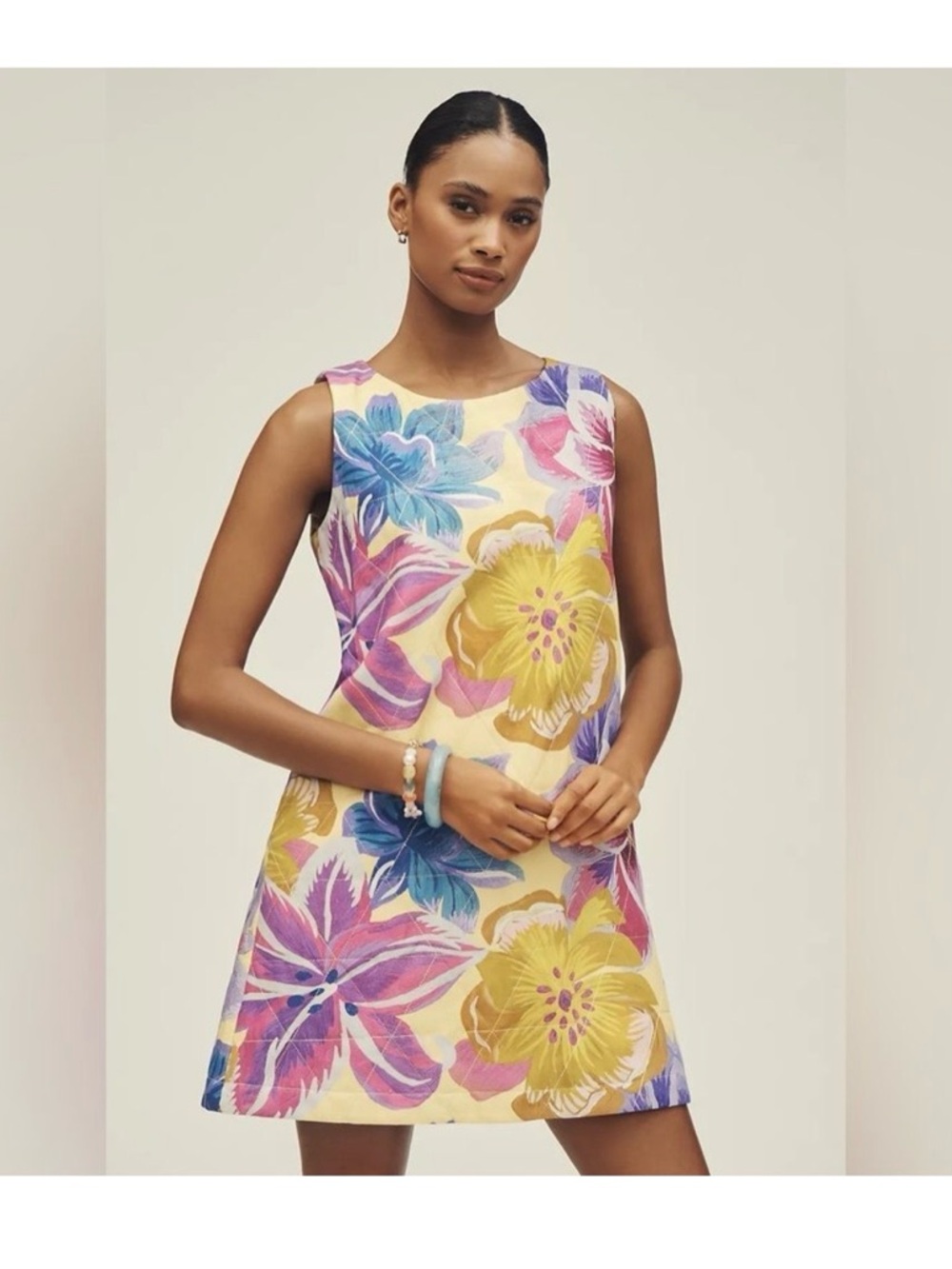 Farm Rio Floral Shift Dress in Multicolor